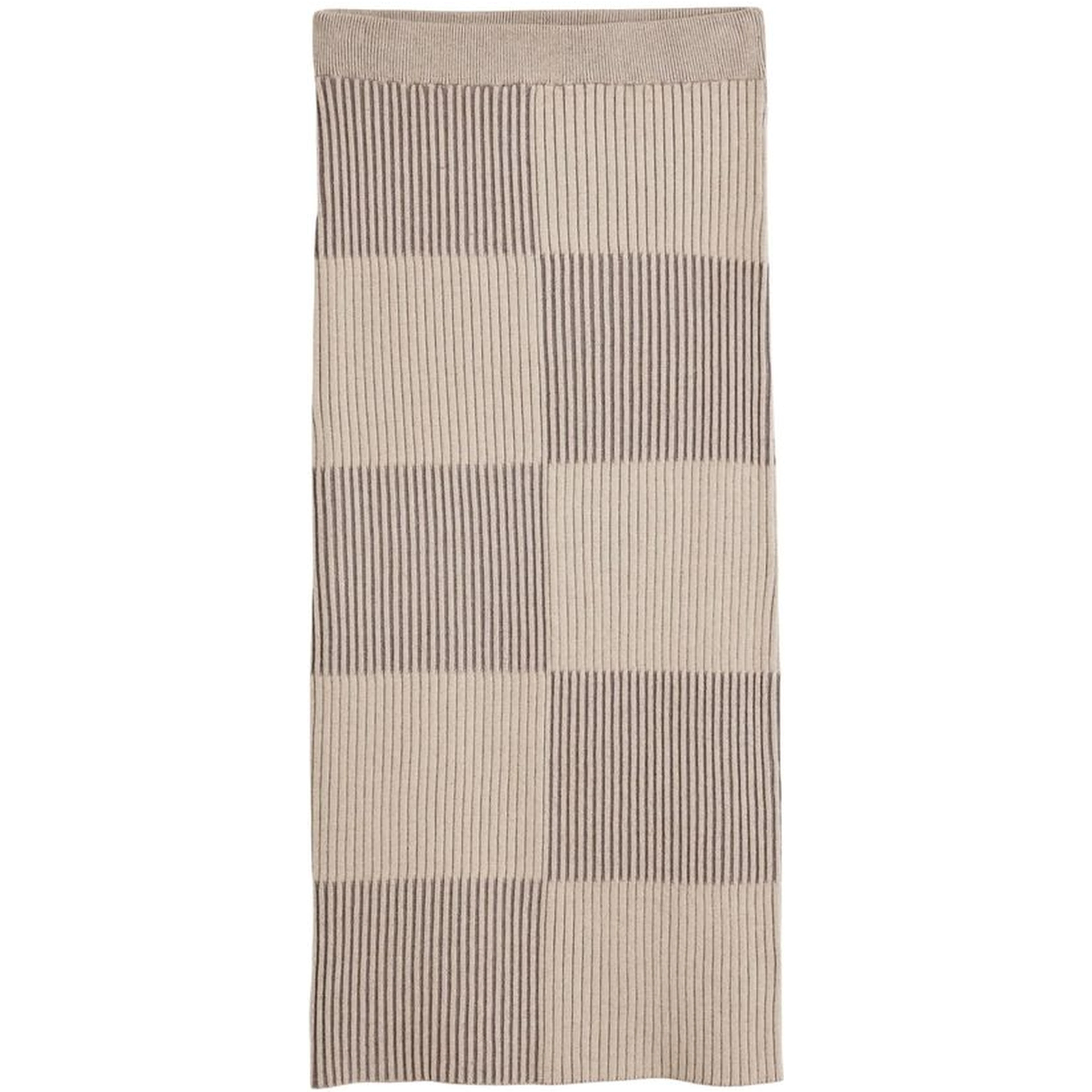 Beige Viscose Long Skirt