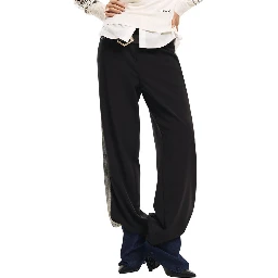 Black Polyester Pants