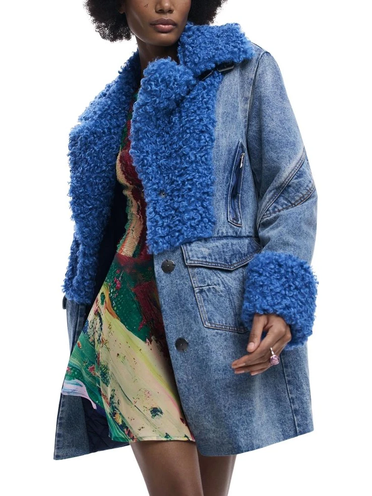 Blue Cotton Coat