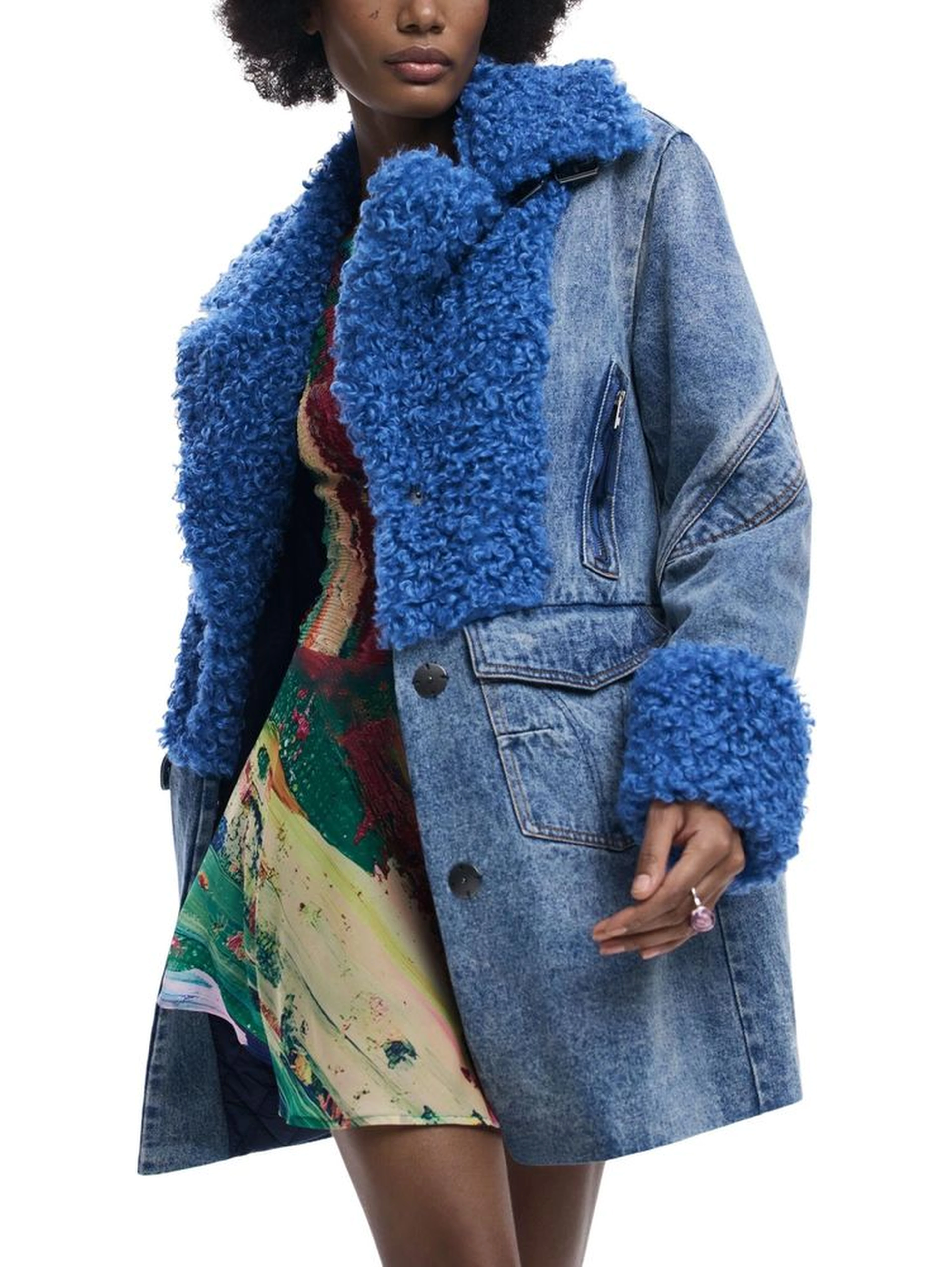 Blue Cotton Coat