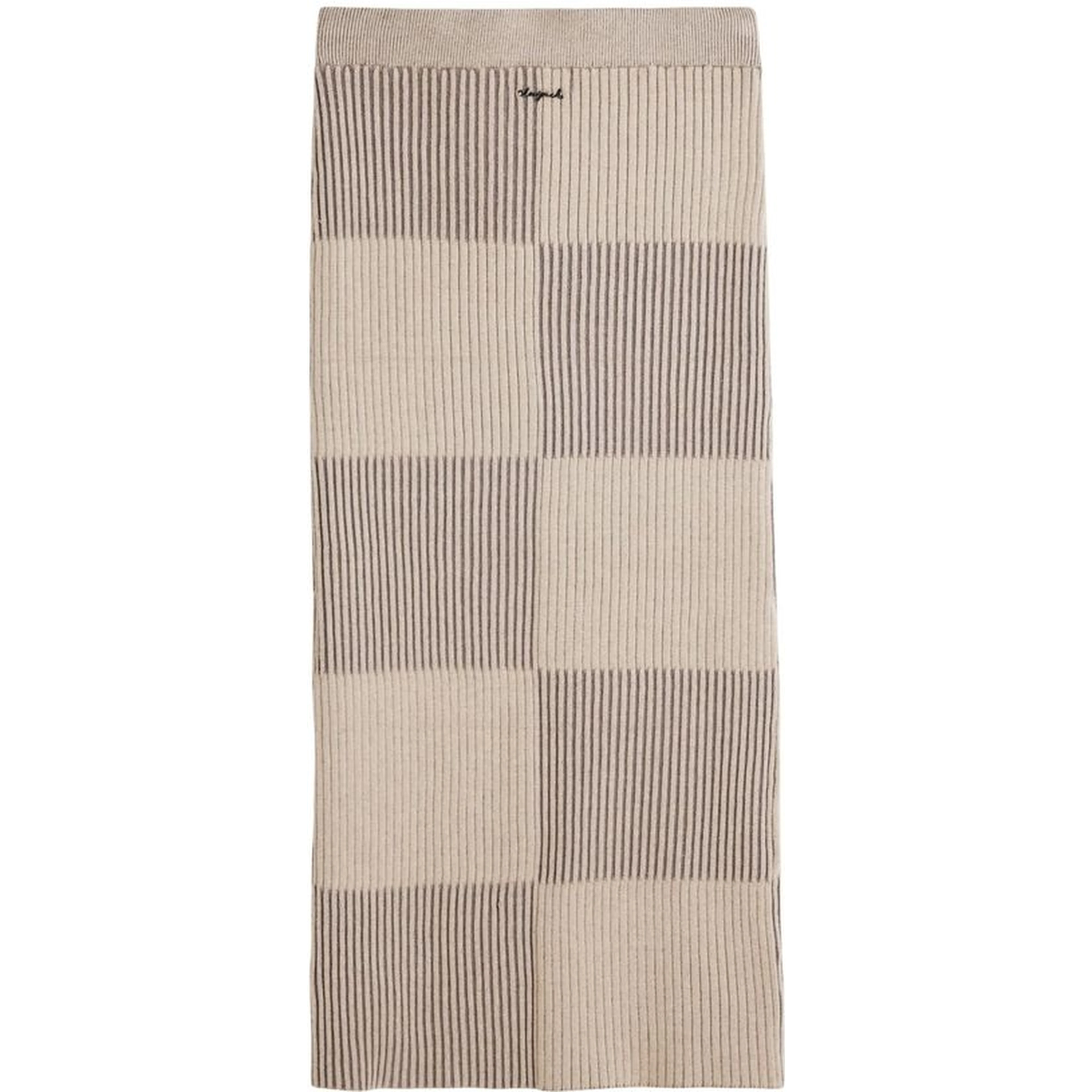 Beige Viscose Long Skirt