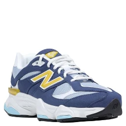 Blue Suede Leather Athletic Sneakers