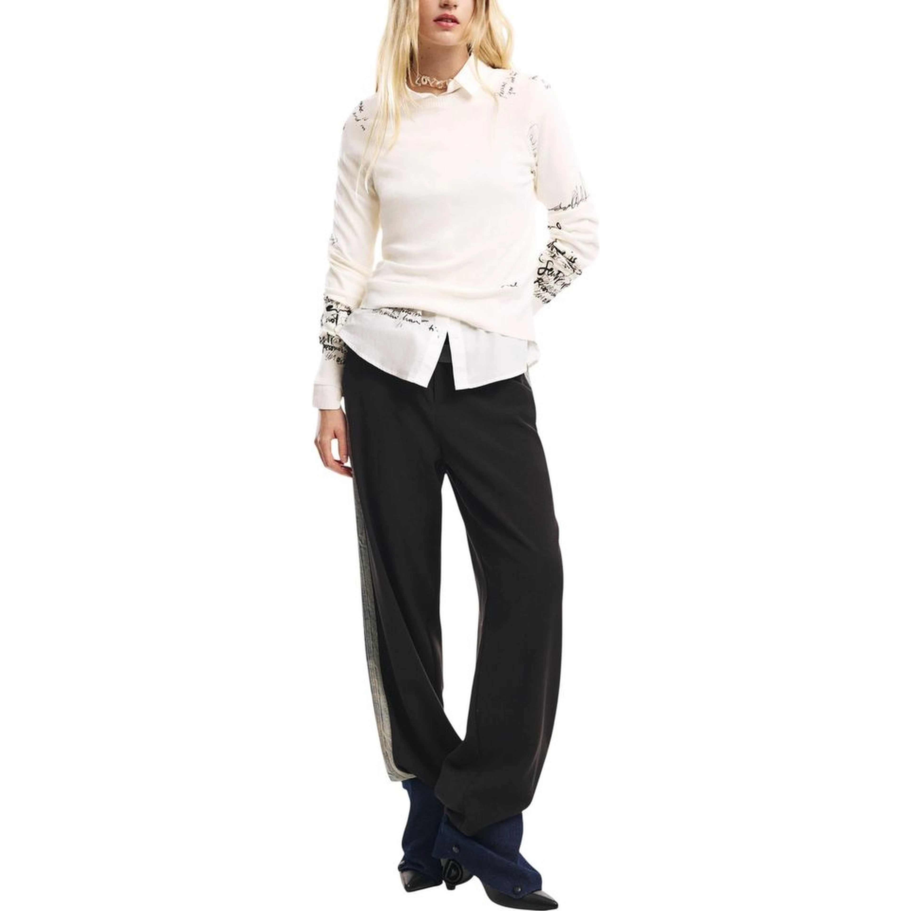 Black Polyester Pants