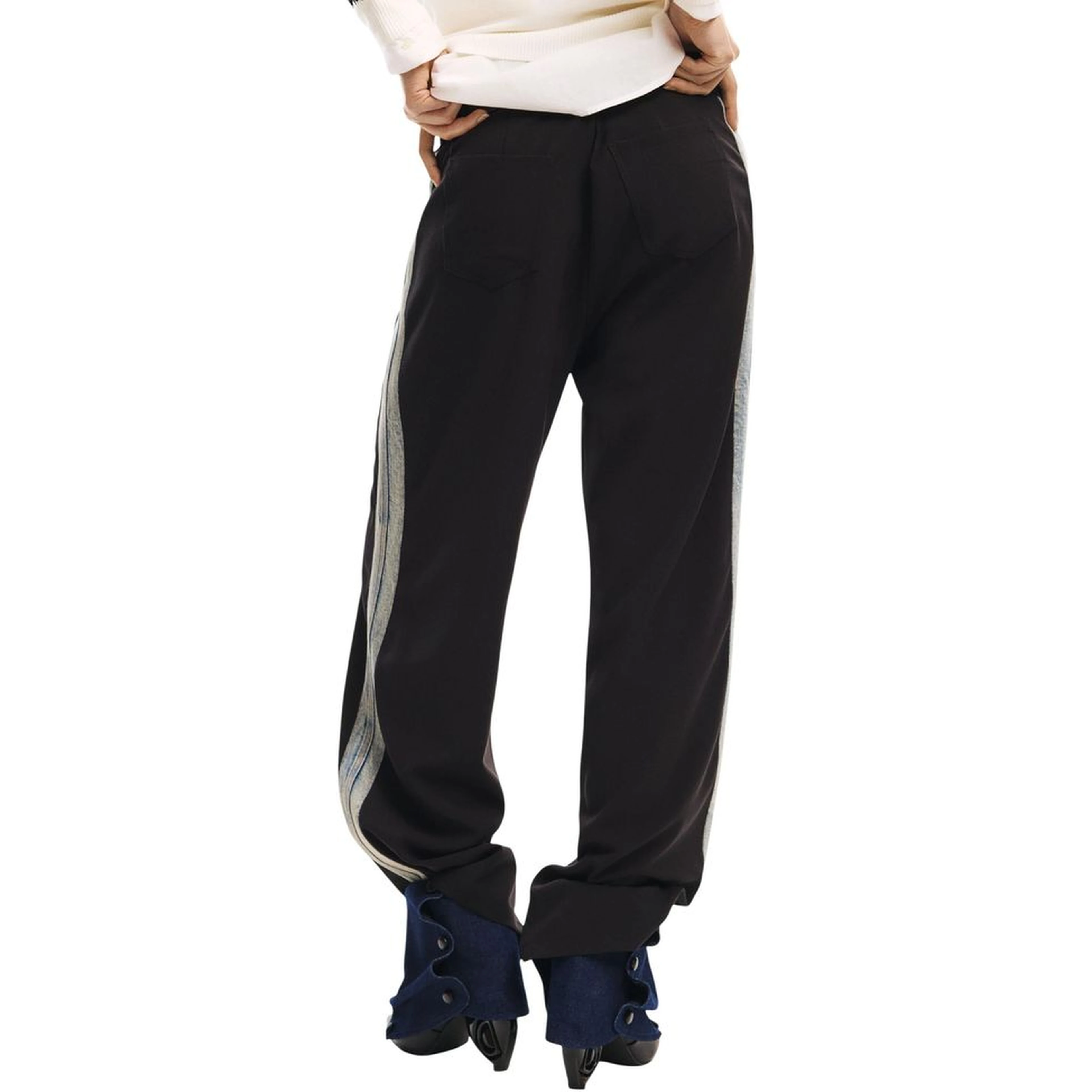 Black Polyester Pants