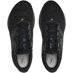 Black Synthetic Athletic Sneakers