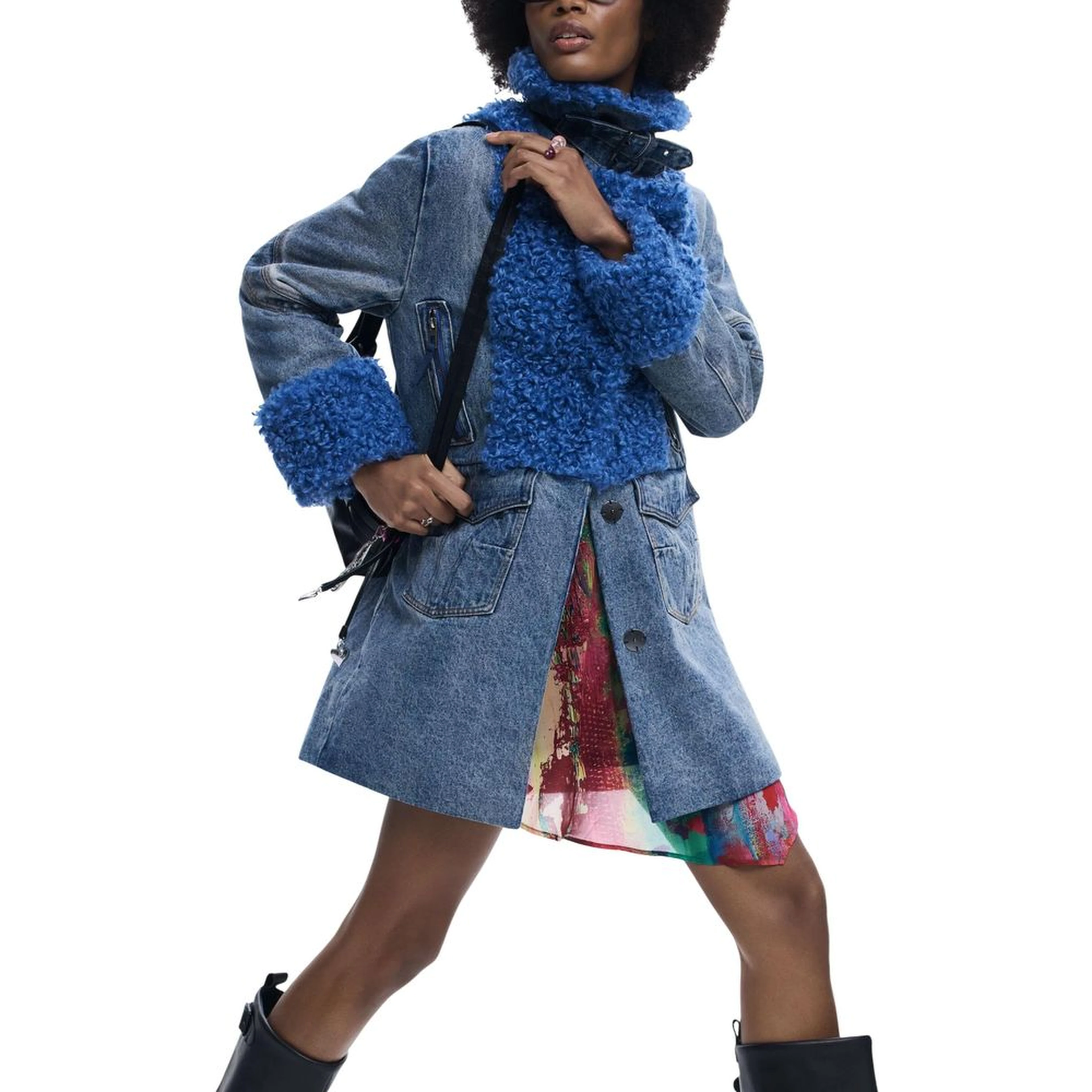 Blue Cotton Coat