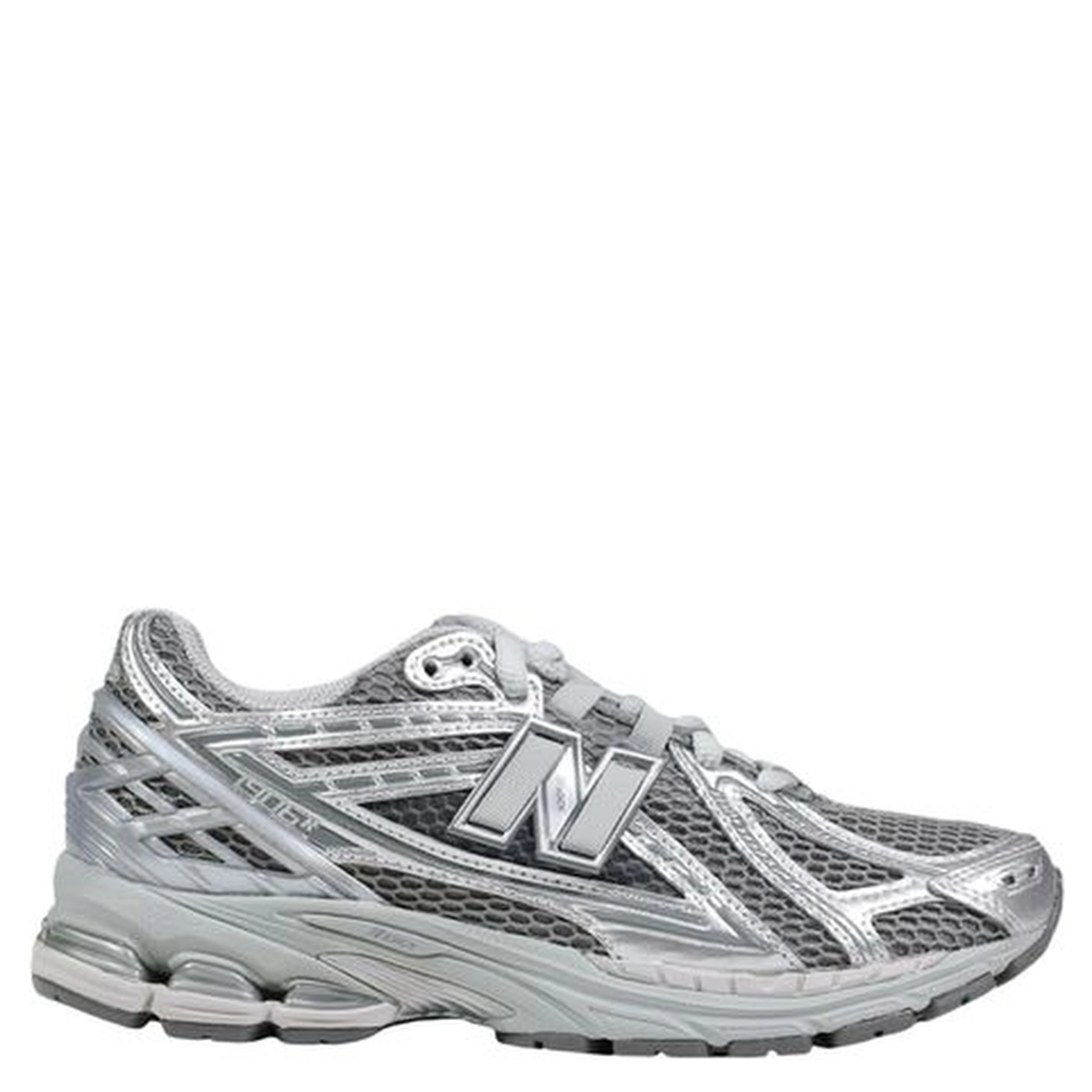 Silver Synthetic Athletic Sneakers