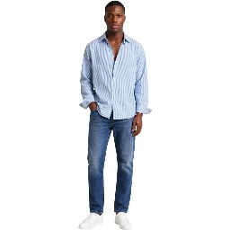 Blue Cotton Pattern Shirt