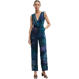 Blue Viscose Jumpsuit