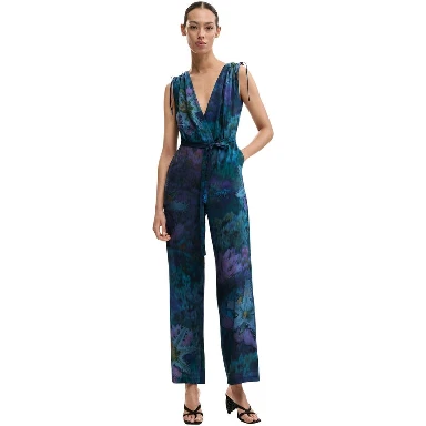 Blue Viscose Jumpsuit