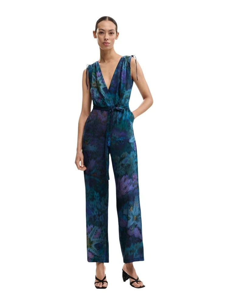 Blue Viscose Jumpsuit