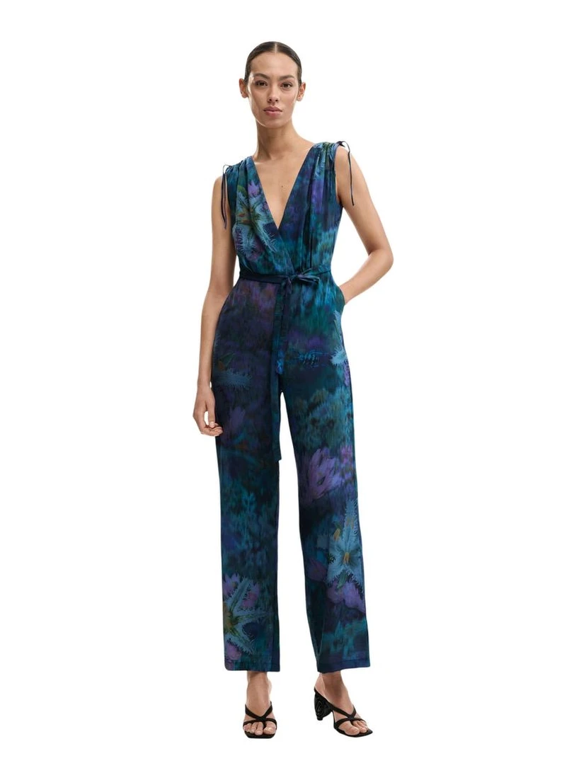 Blue Viscose Jumpsuit