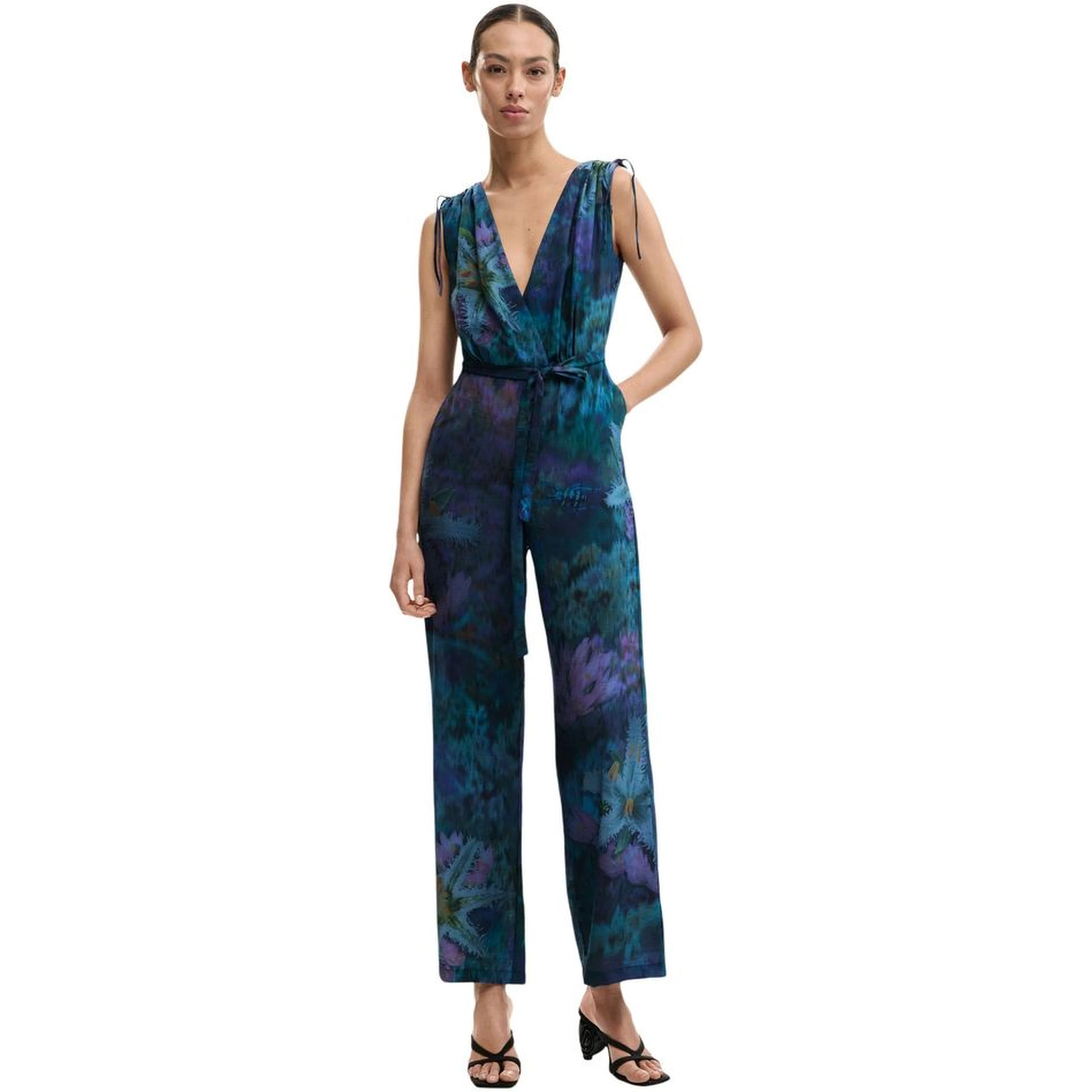 Blue Viscose Jumpsuit