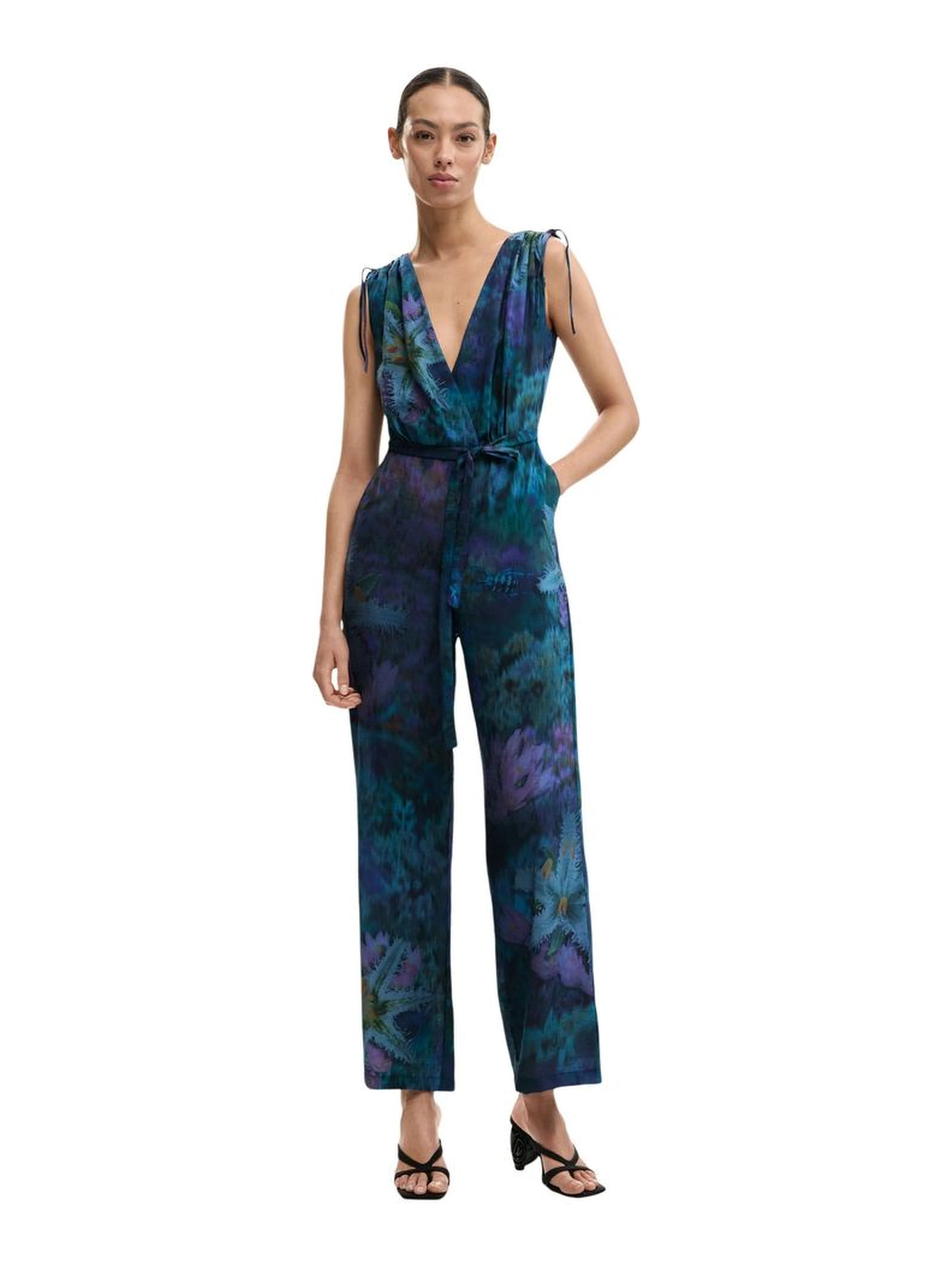 Blue Viscose Jumpsuit