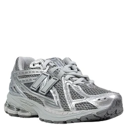 Silver Synthetic Athletic Sneakers