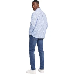 Blue Cotton Pattern Shirt