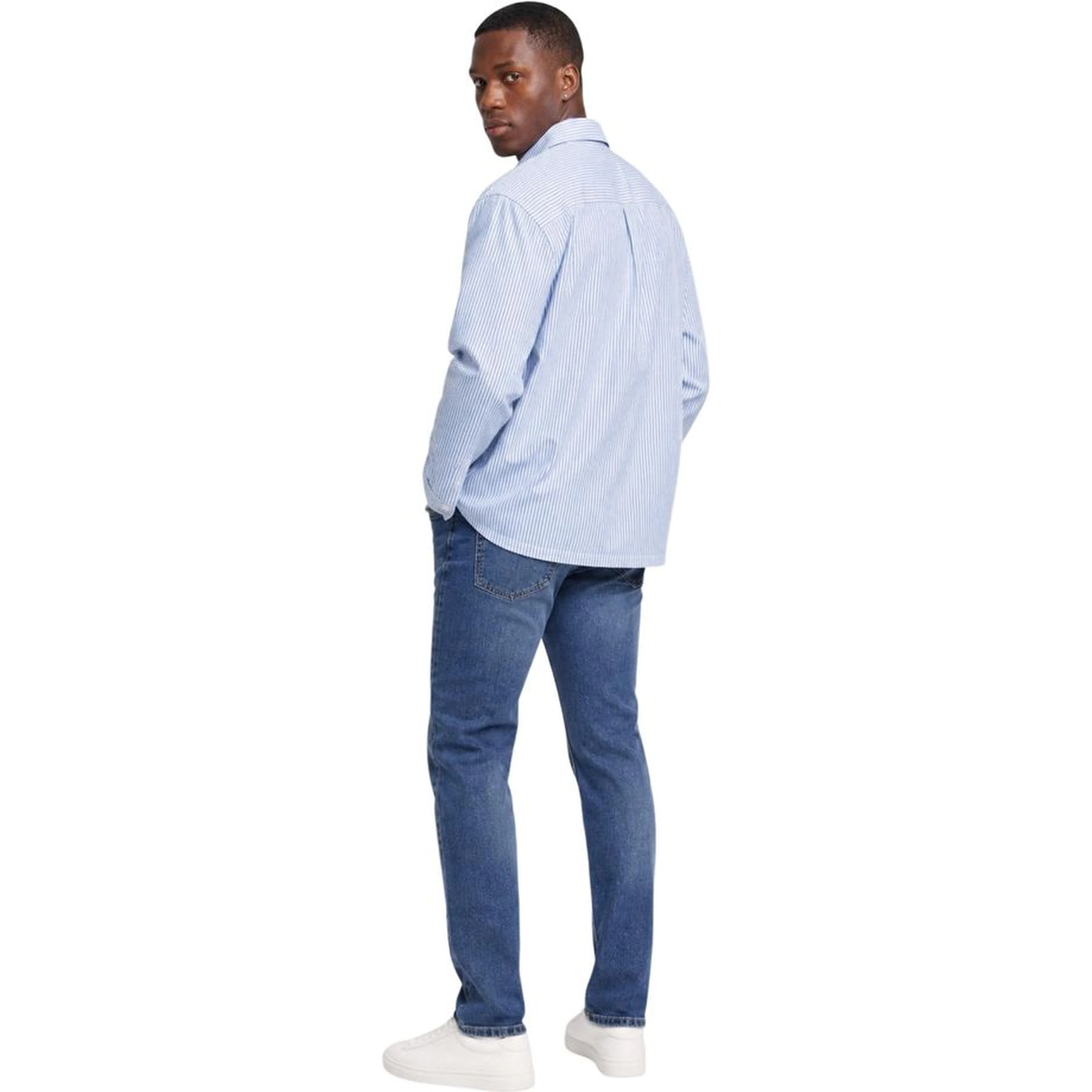 Blue Cotton Pattern Shirt