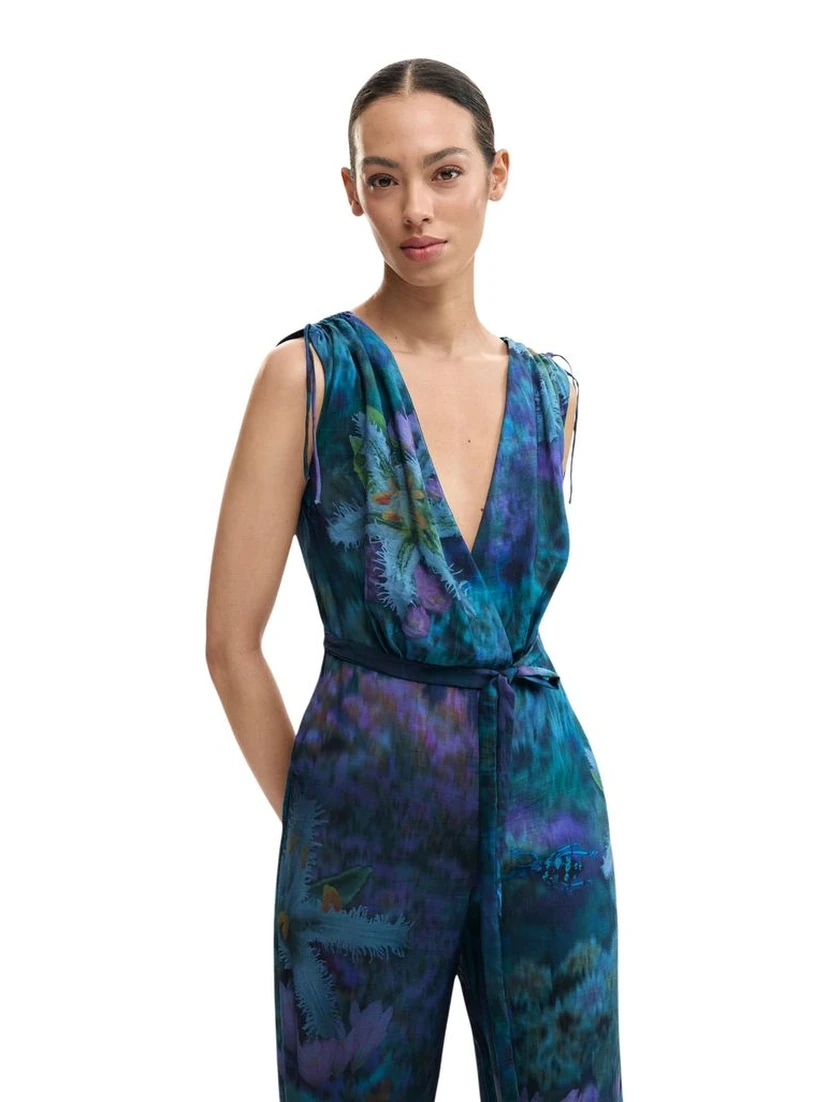 Blue Viscose Jumpsuit