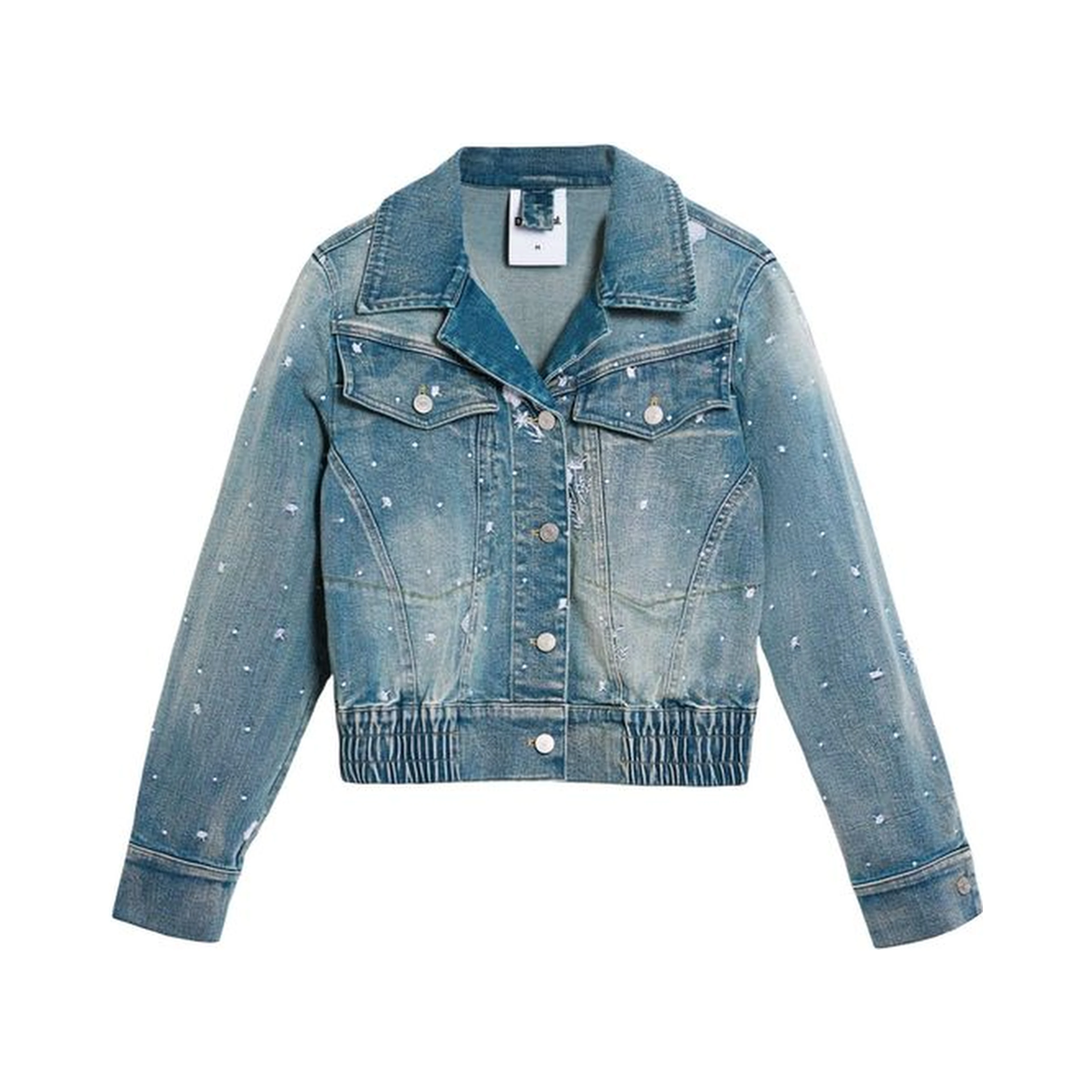 Blue Elastane Denim Jacket