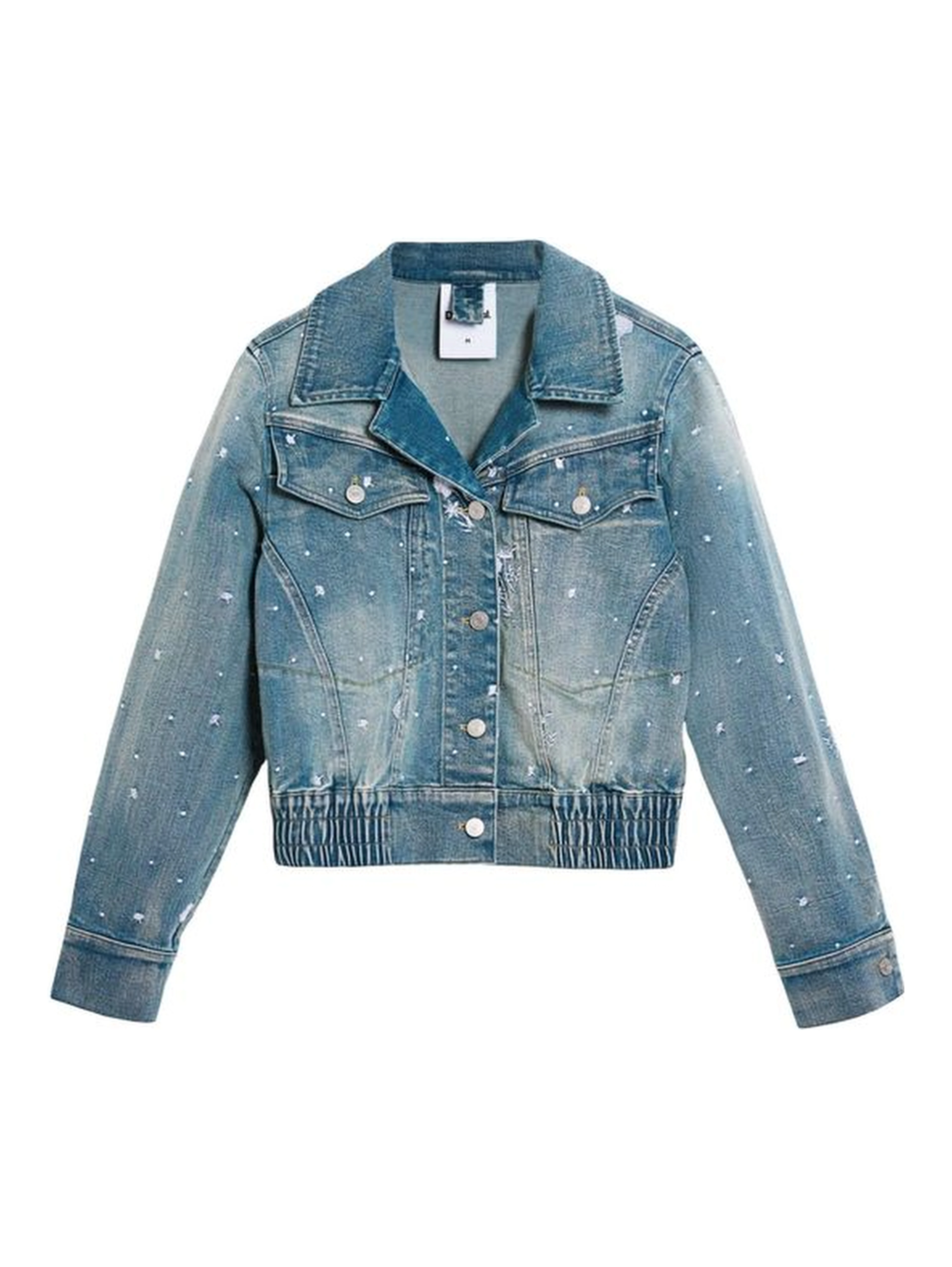 Blue Elastane Denim Jacket