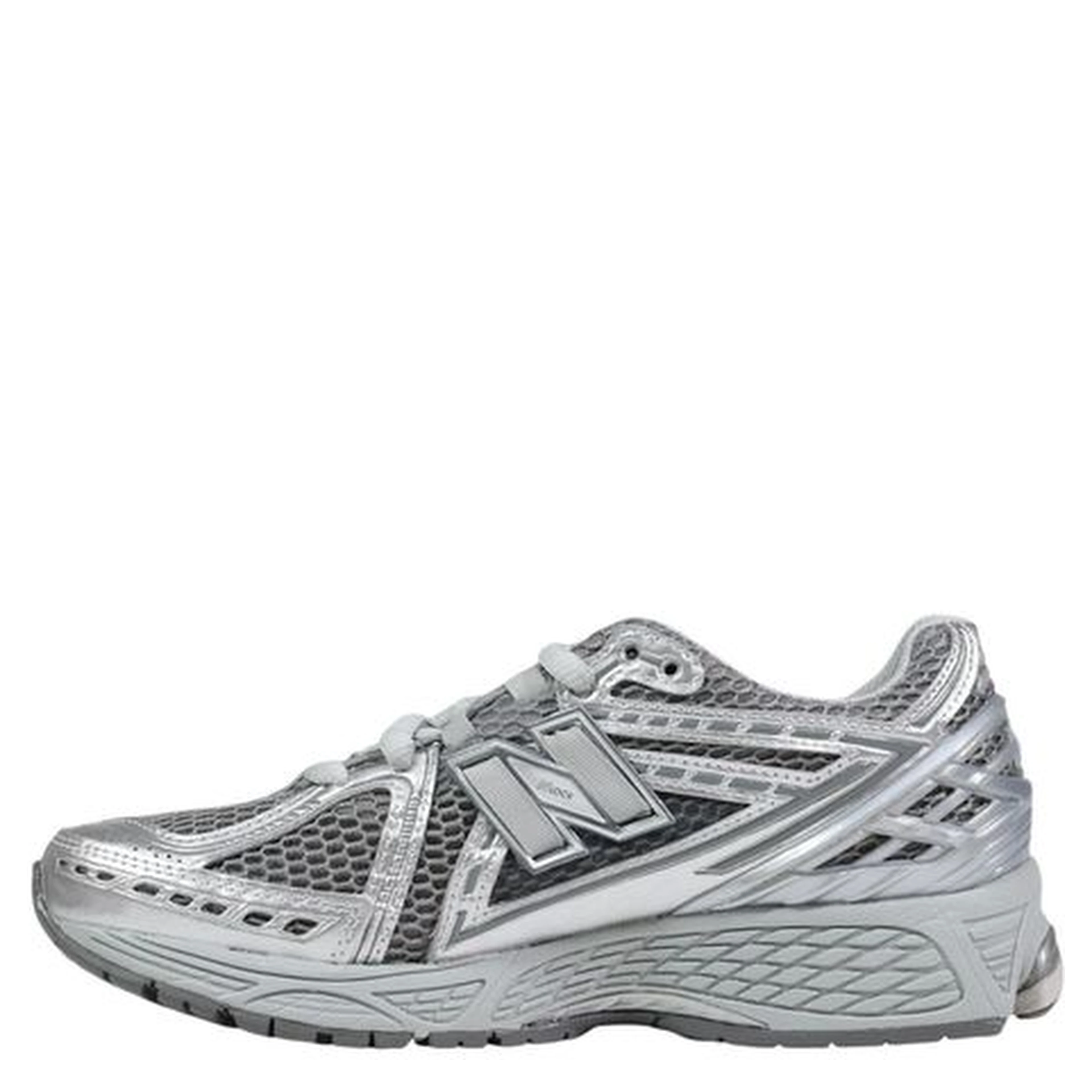 Silver Synthetic Athletic Sneakers