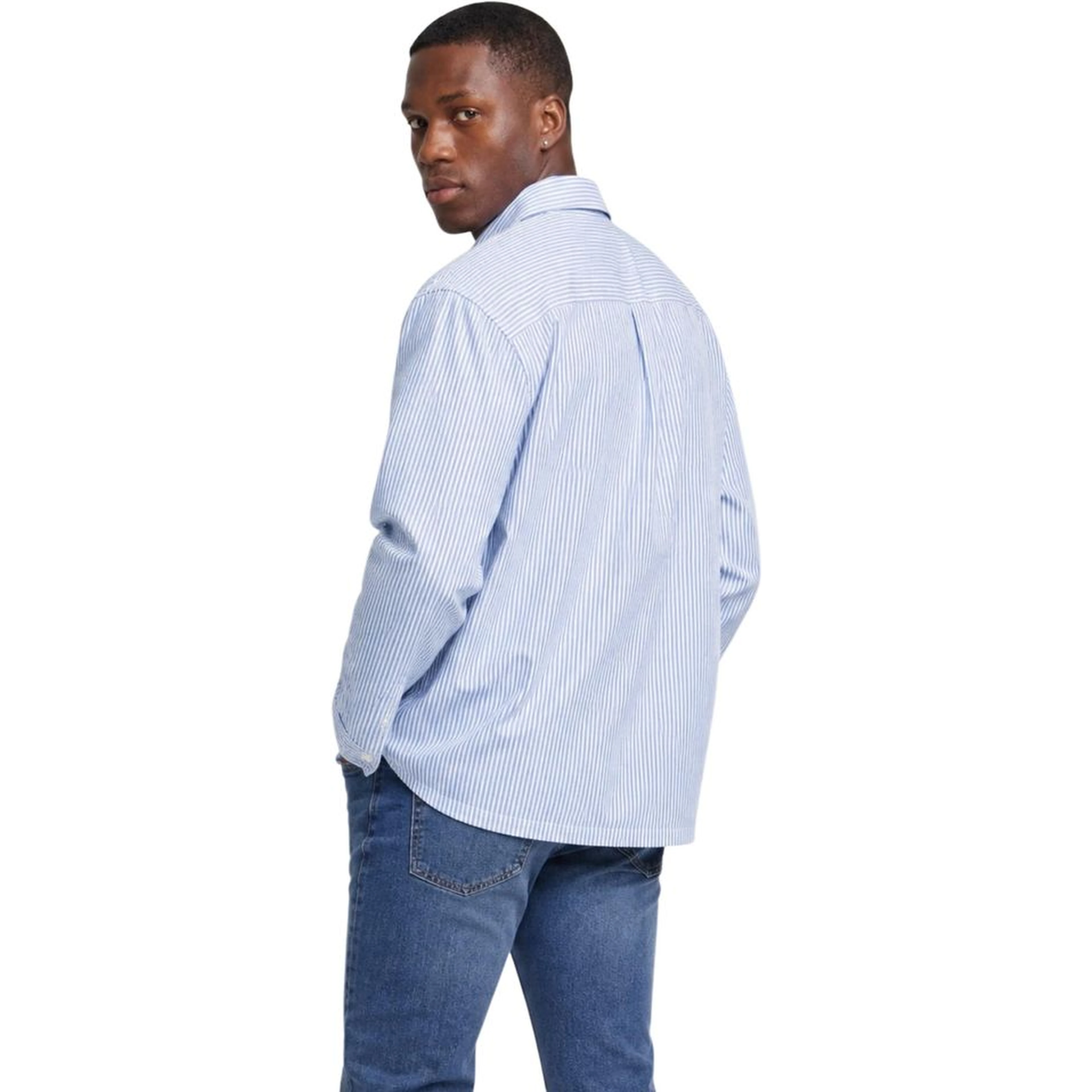 Blue Cotton Pattern Shirt