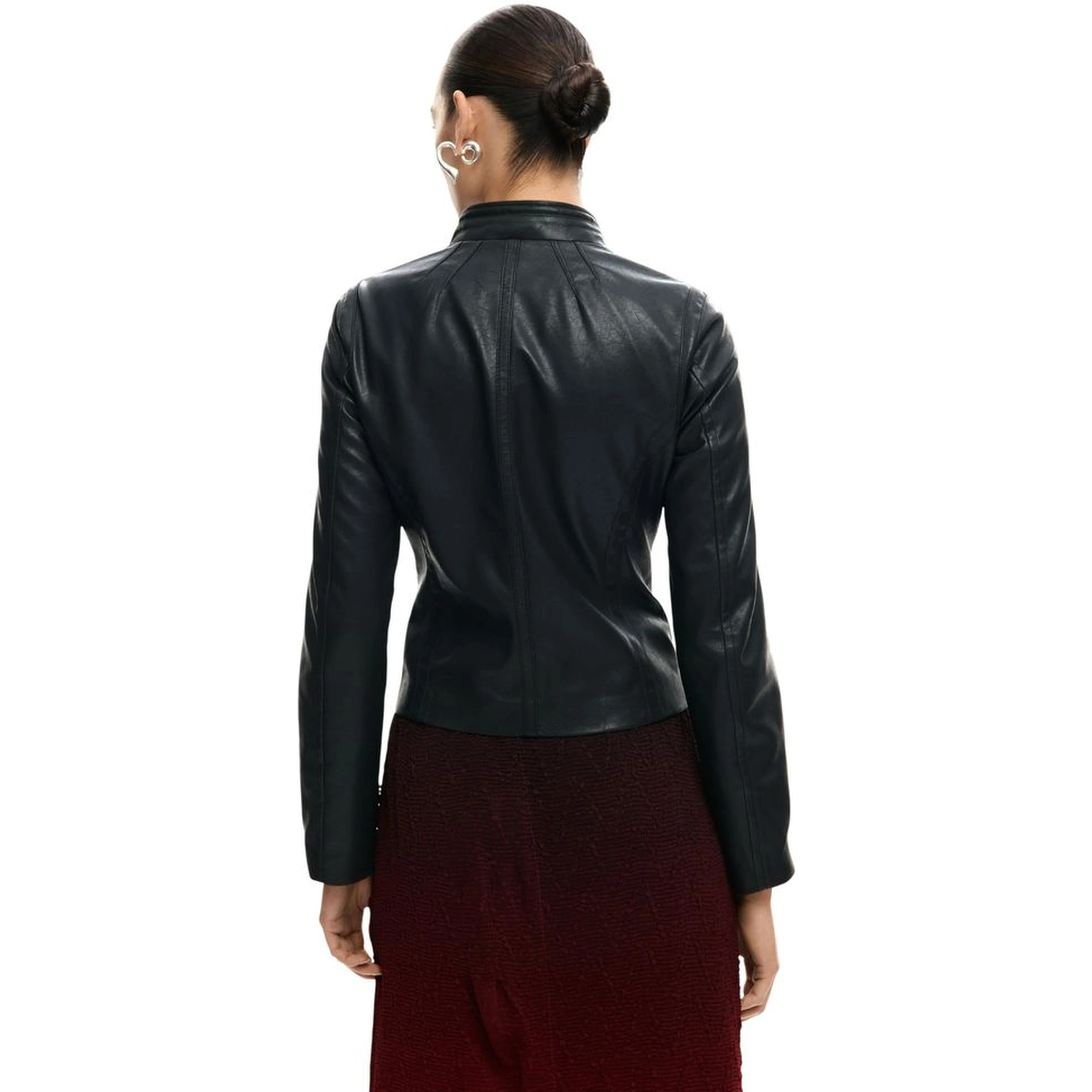Black Polyethylene Leather Jacket