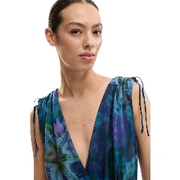 Blue Viscose Jumpsuit