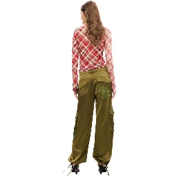 Bicolor Polyester Cargo Pants