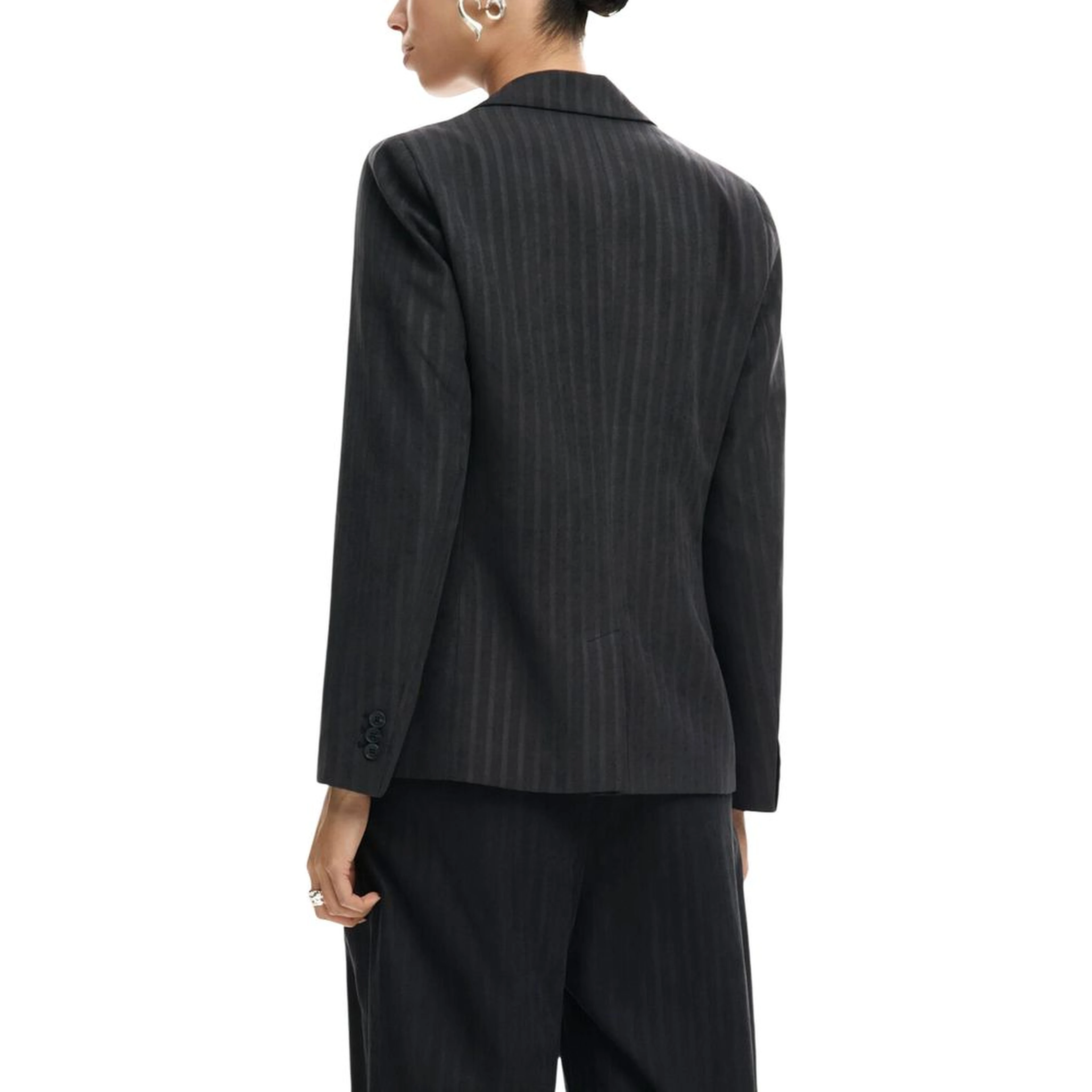 Gray Polyester Blazer