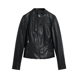 Black Polyethylene Leather Jacket