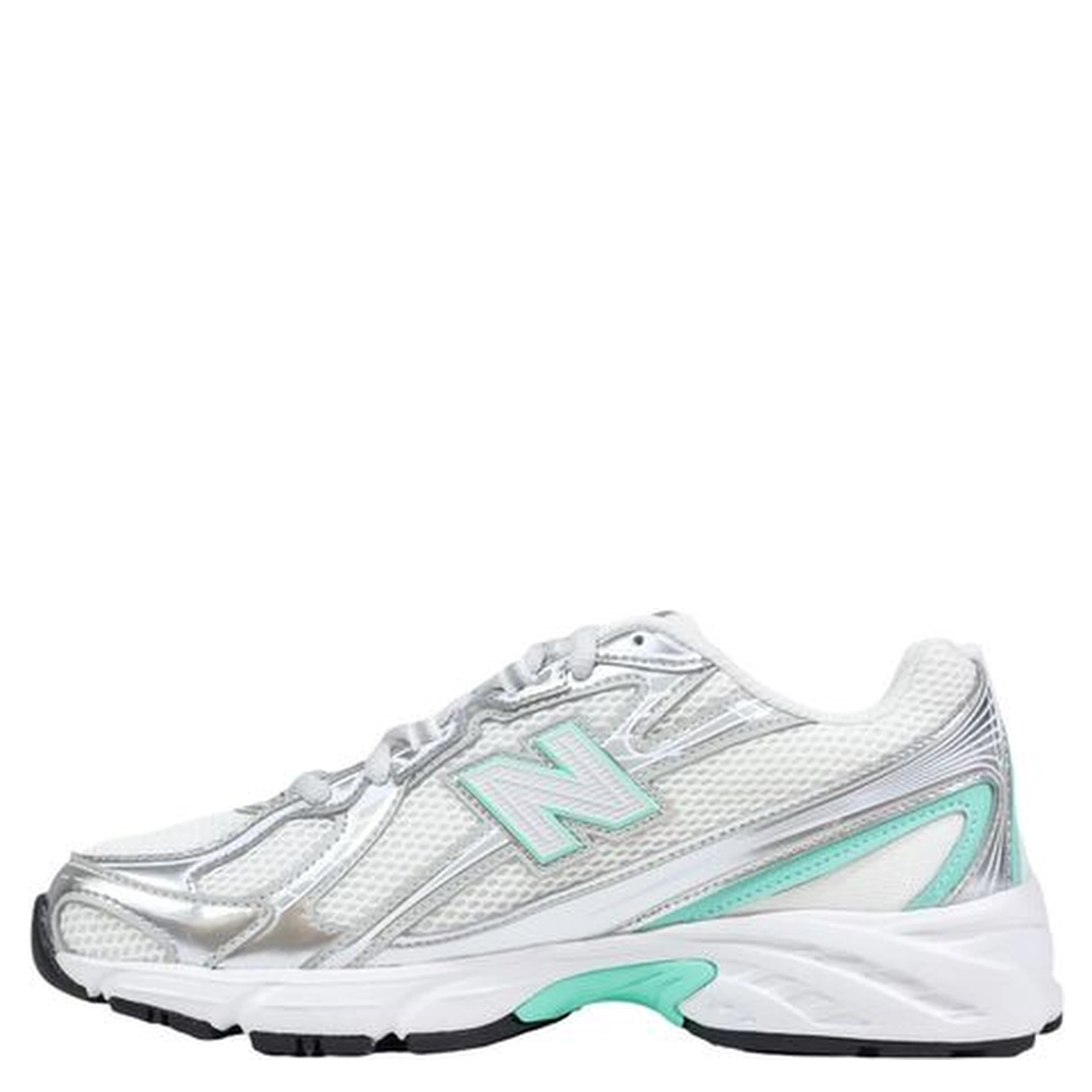 Silver Synthetic Athletic Sneakers