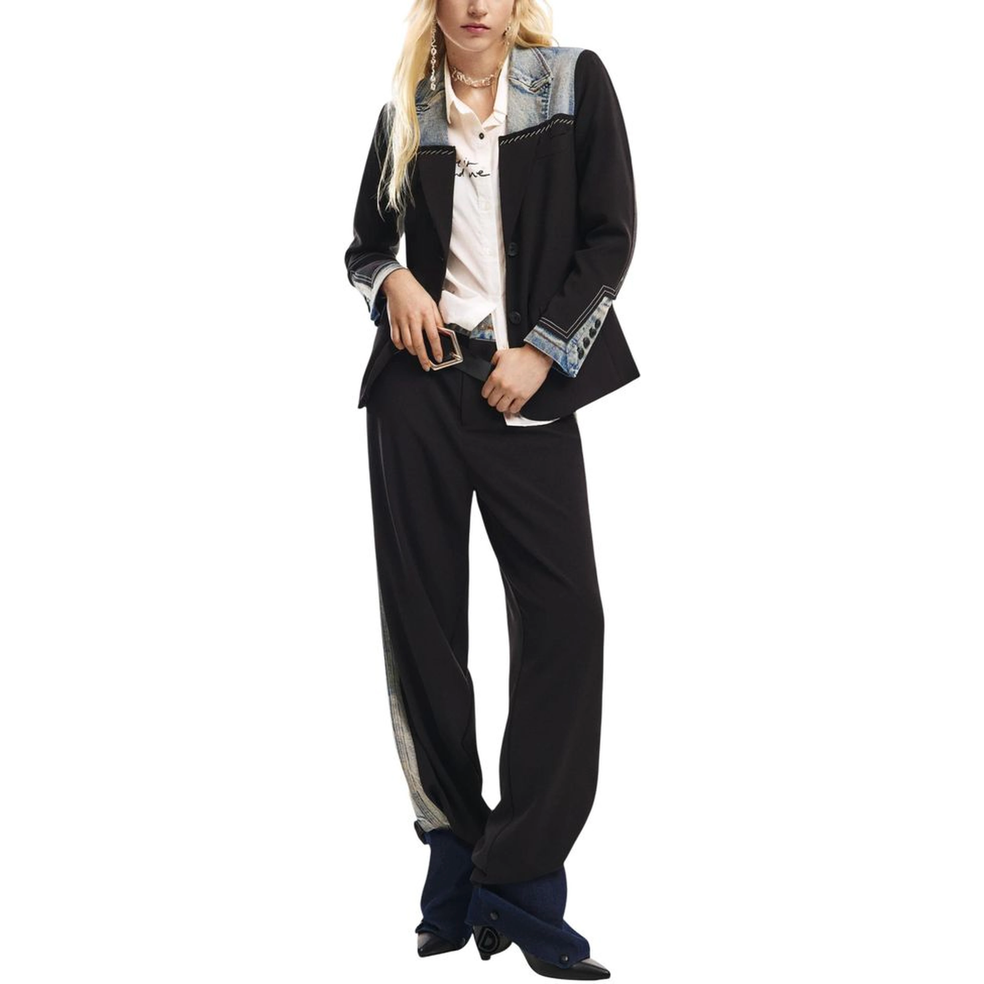 Black Cotton Blazer