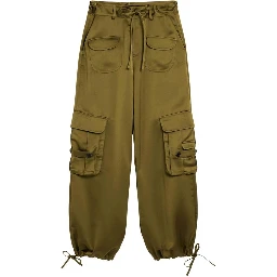 Bicolor Polyester Cargo Pants