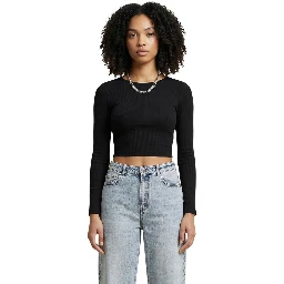 Black Viscose Sweatshirt