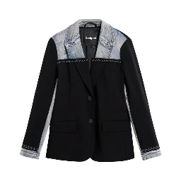 Black Cotton Blazer