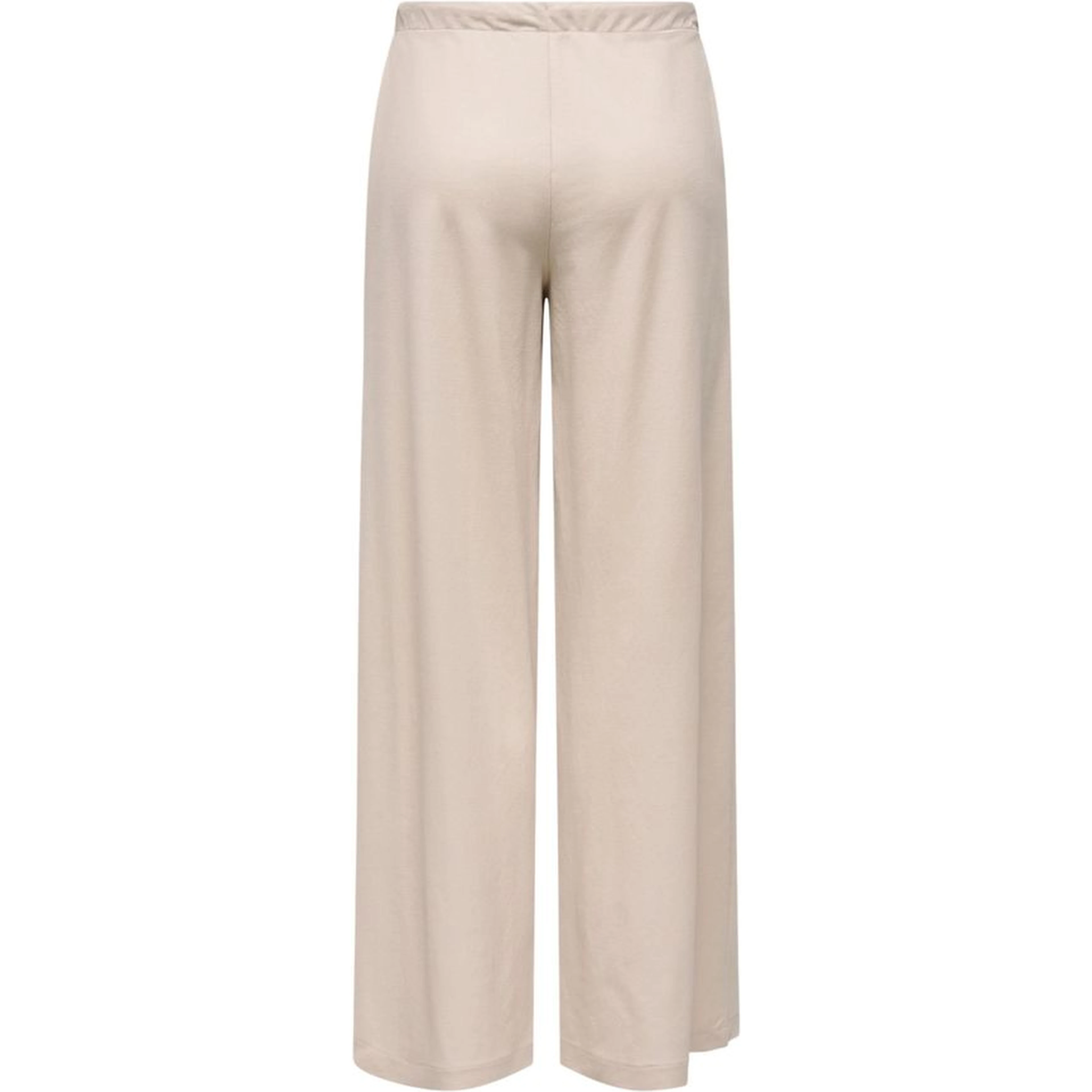 Beige Viscose Casual Pants
