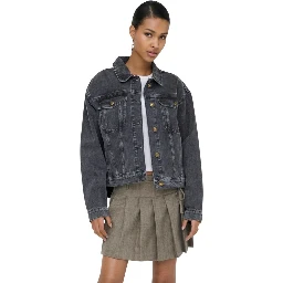 Black Cotton Denim Jacket