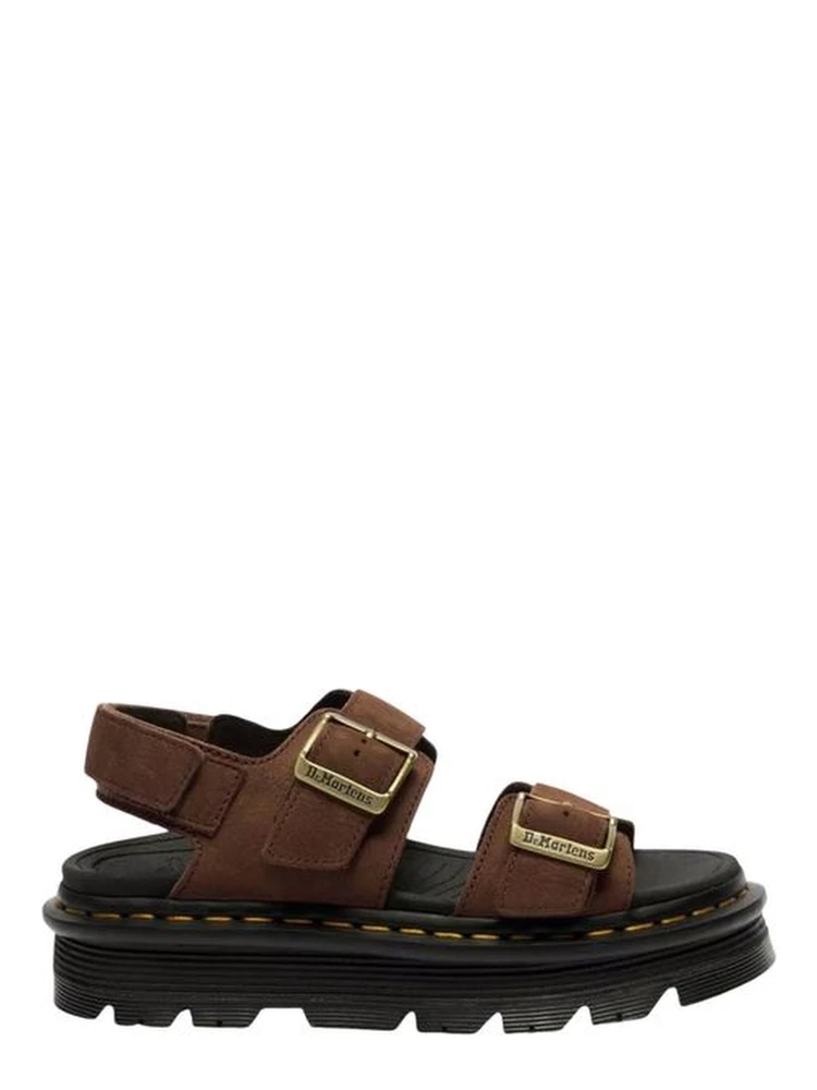 Brown Leather Platform Sandals