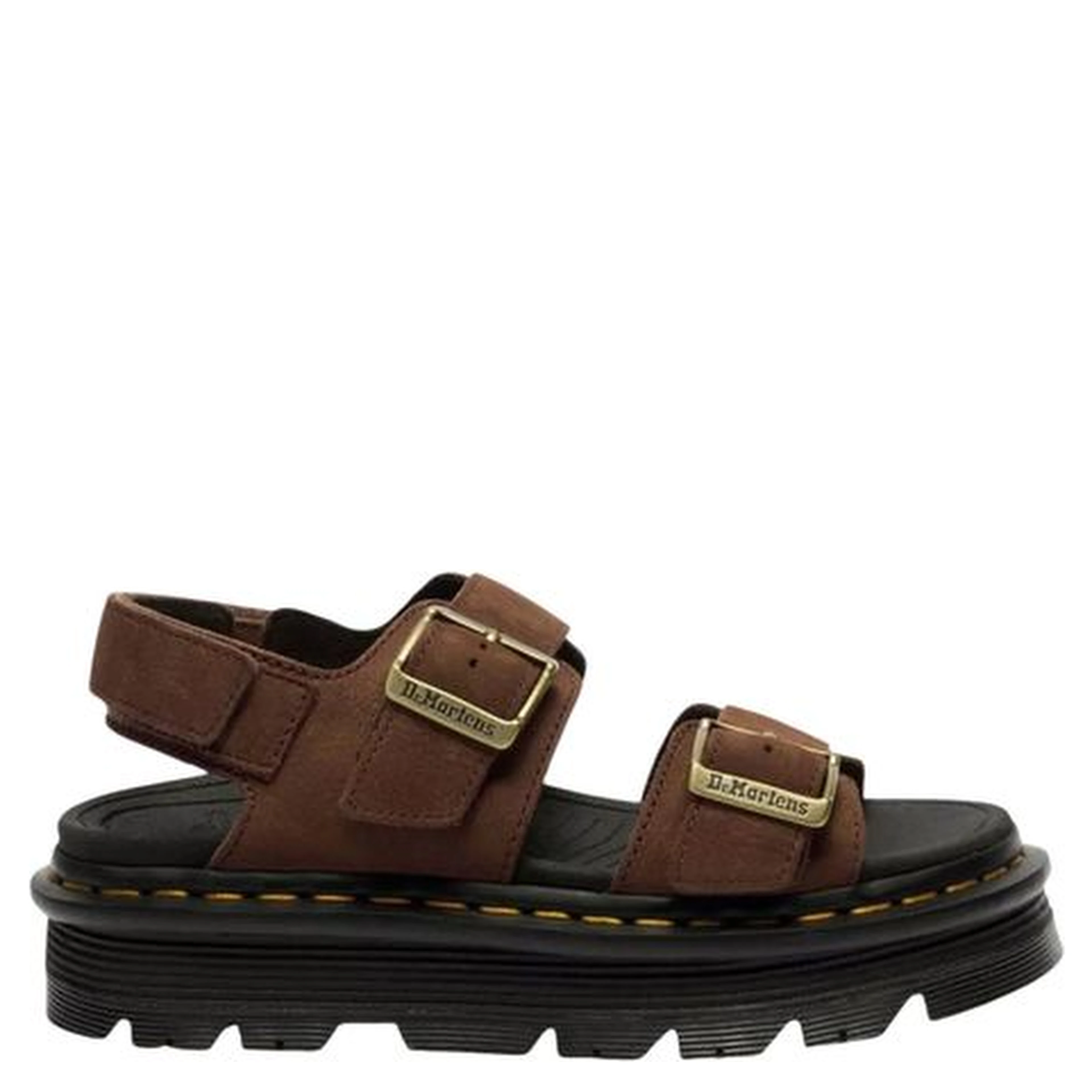 Brown Leather Platform Sandals