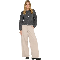 Beige Viscose Casual Pants