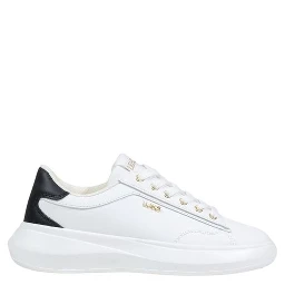 Black And White Polyethylene Low Top Sneakers