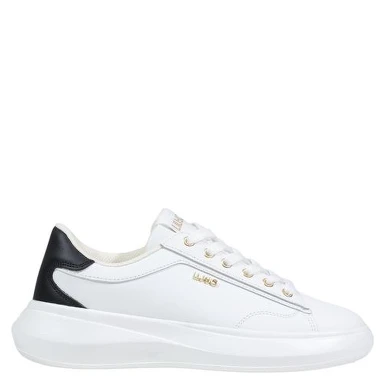 Black And White Polyethylene Low Top Sneakers
