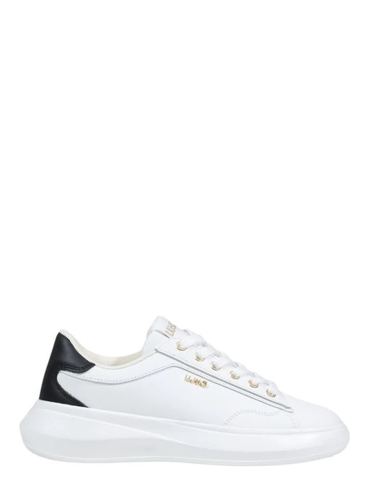 Black And White Polyethylene Low Top Sneakers