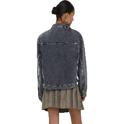 Black Cotton Denim Jacket