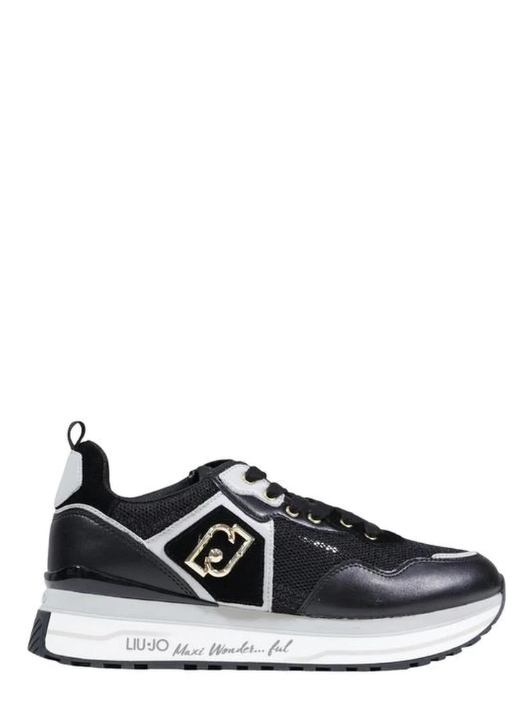 Black Polyethylene Chunky Sneakers
