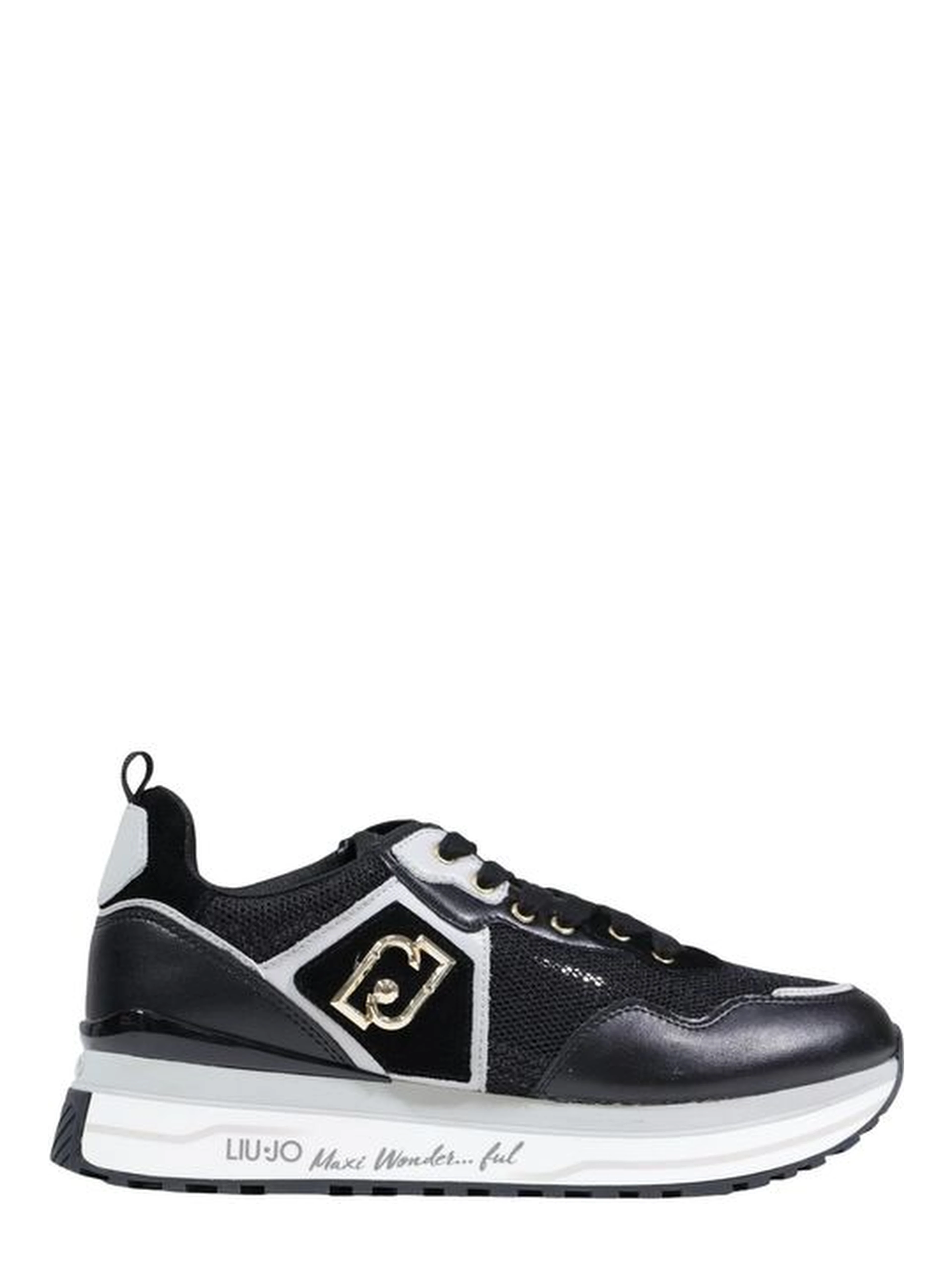 Black Polyethylene Chunky Sneakers