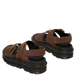 Brown Leather Platform Sandals