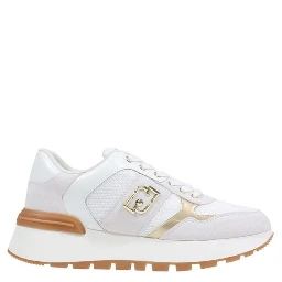 White Artificial Leather Athletic Sneakers
