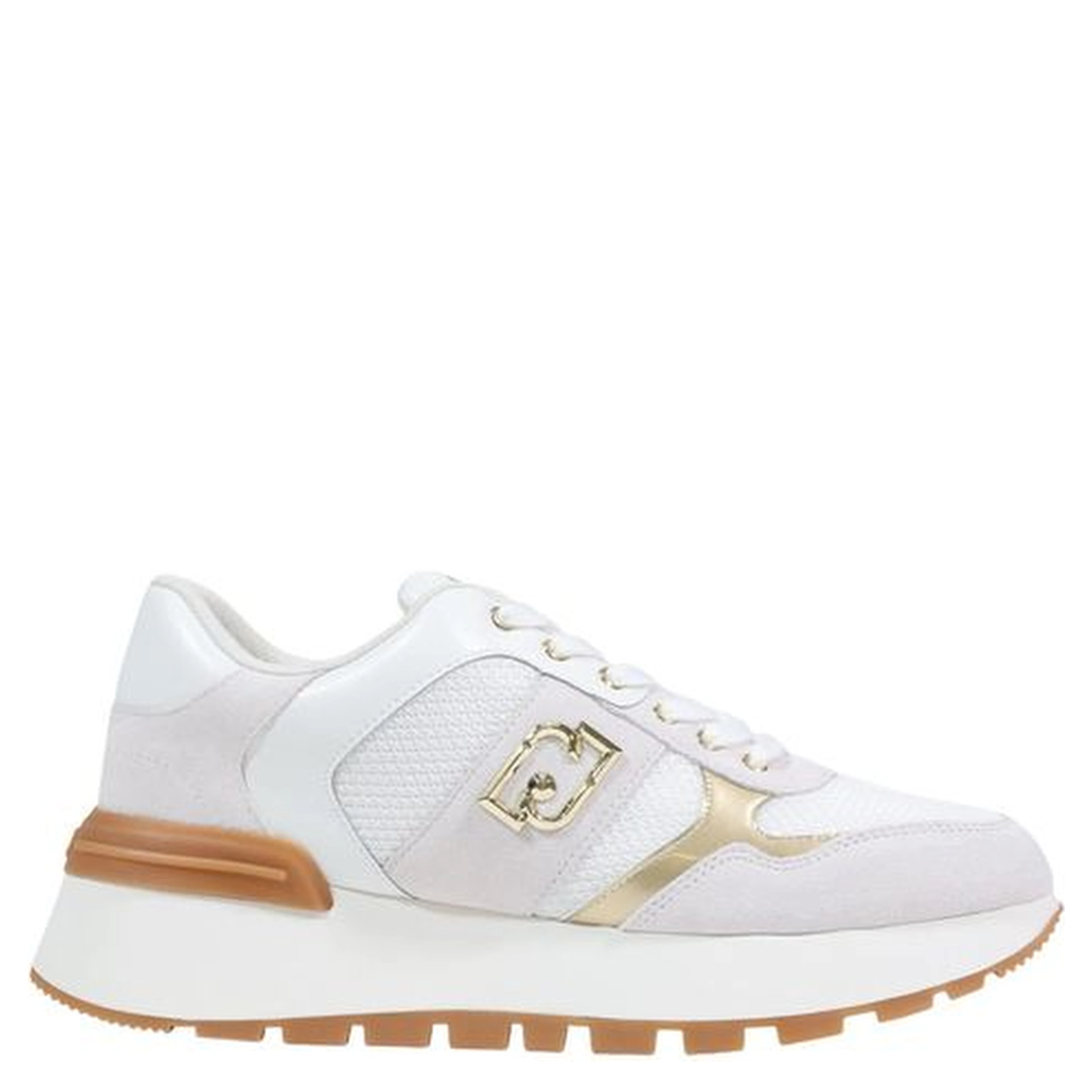 White Artificial Leather Athletic Sneakers